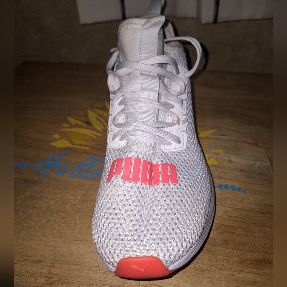 Puma Iocell White Neon Pink Running Shoes Sneakers Women's Size 8.5. - Picture 2 of 15